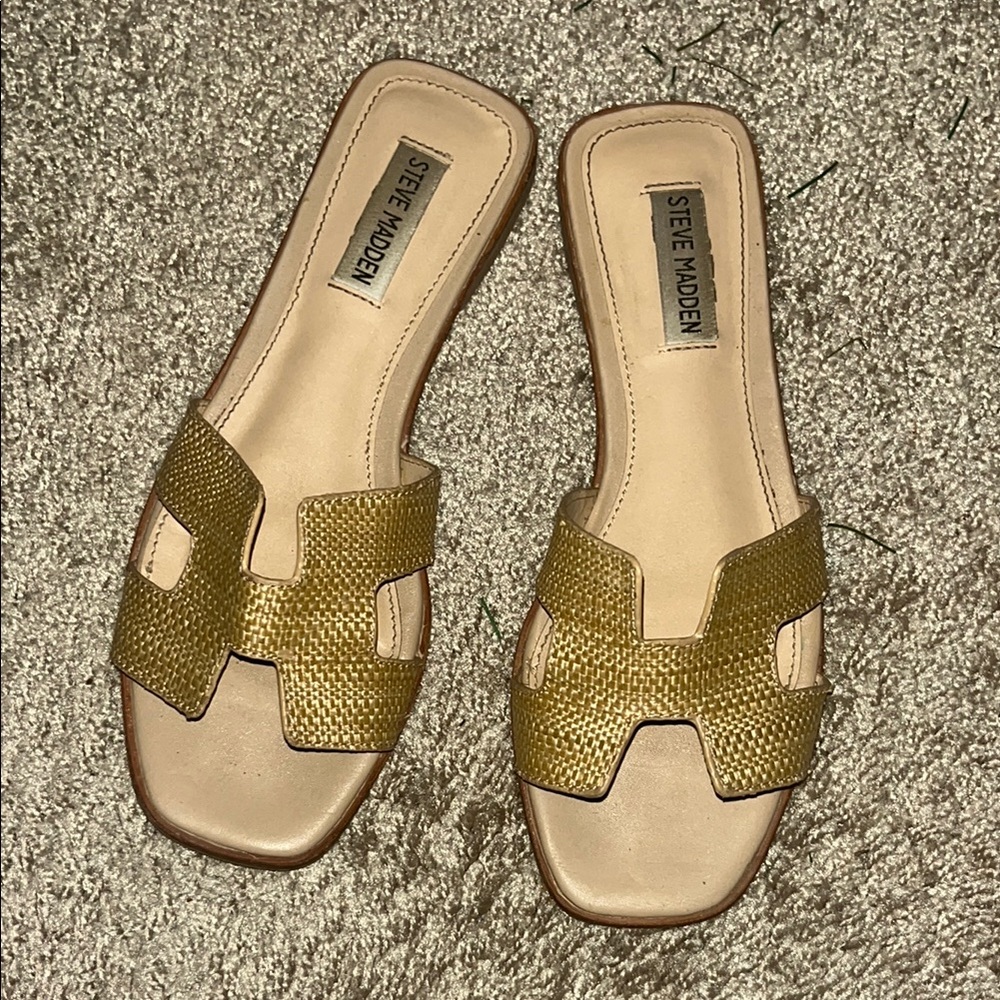 Steve Madden Women's Tan Slide Sandals